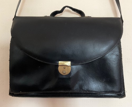 Quality black leather shoulder - black,
