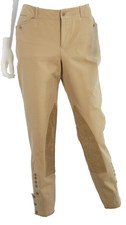 Ralph Lauren Beige Jodhpurs Trousers UK 14 Equestrian Breeches Suede Trim