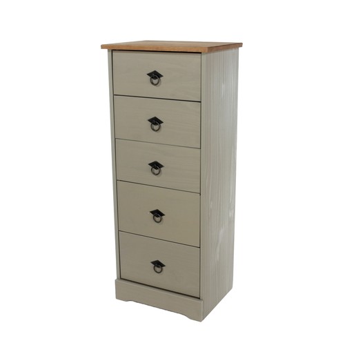 Tall drawer chest grey solid - 5,
