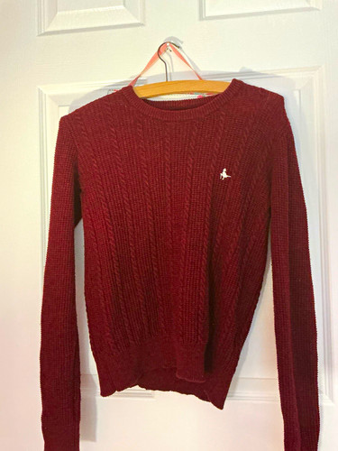 Jack wills burgundy cable knit - burgundy, cable-knit