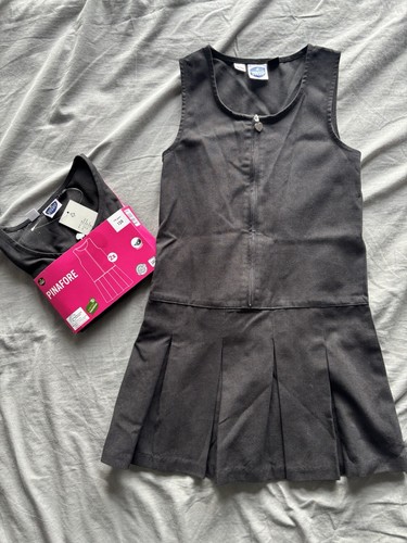 Girls school pinafore gray - girls,