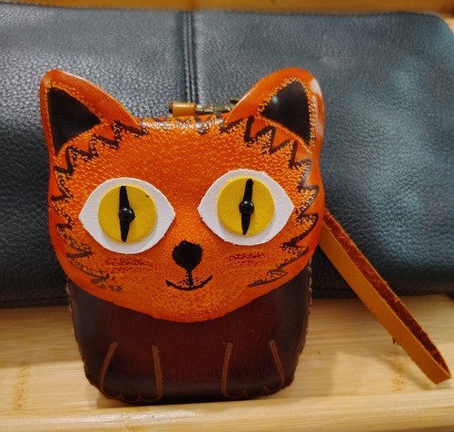 Hand tooled leather - tooled, purse