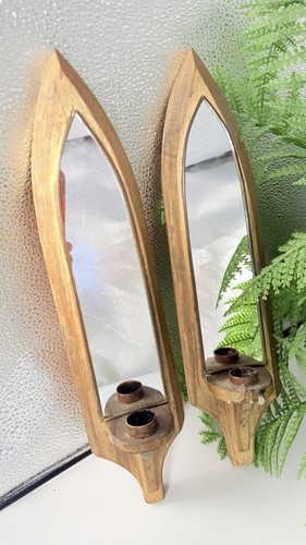 Pair vintage wooden - of,