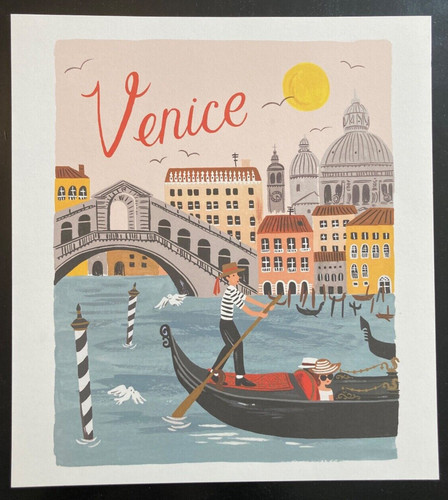 Vintage travel print venice - travel,