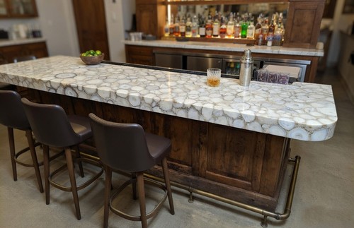 Handcrafted stone countertop - handcrafted,