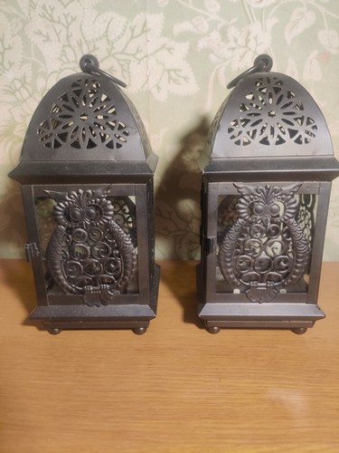 Vintage style dark metal owl - dark,