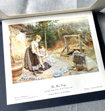 Rare Vintage Print with Mount THE HEN COOP by Myles Birket Foster 10" x 8"