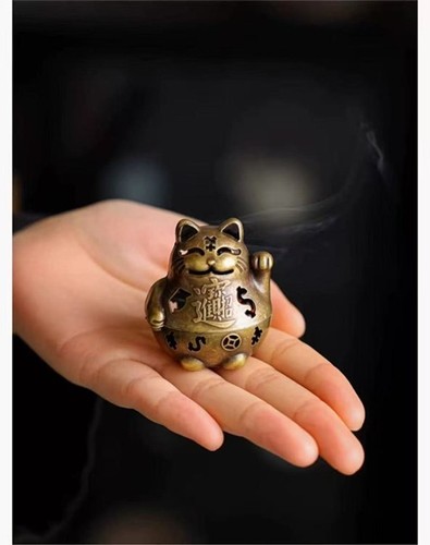 Mini bronze lucky cat - mini,