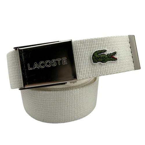 Lacoste white canvas - web, belt