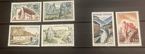 Old french stamps tourism - french,