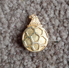 Subbuteo Pin Badge - Retro Table Football Game Gold Colour