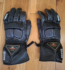 Kushitani GPR Gloves, Cow/Kangaroo Leather, Black, Size Large