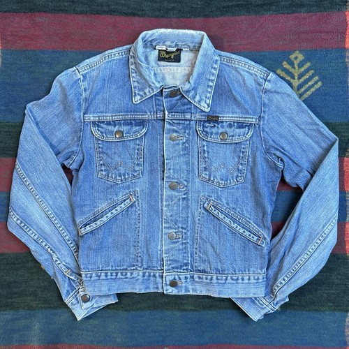 Vintage wrangler denim trucker - denim,