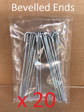 Tent Awning Pegs Galvanized J Pins 9" Metal Pegs Camping Netting x 20 BUY DIRECT