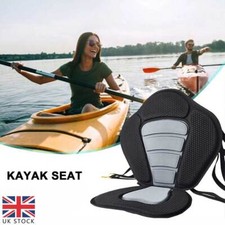 1 pc Adjustable Kayaking Canoeing Sit On Top Kayak Seat Back Rest Seat Black UK