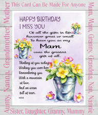 Birthday Grave Card for Mum