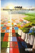 CRISTAL Britain's Biggest Choice Ceramic Wall Tiles ADVERT 1982 Print Ad 703/94