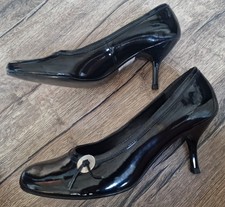 Womens Clarks 'Bellevarde' Black Patent Leather Shoes  Size UK 5.5 D New