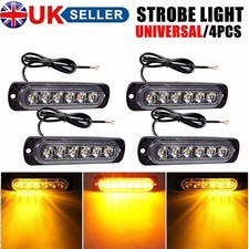 4PCS 6LED Strobe Light Bar Car