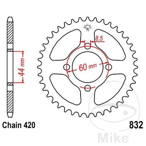 Jtr832 crown 32 teeth - 32,
