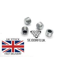 2x  1/8 NPT Hex Allen Key BLACK BLANKING PLUG Male STAINLESS