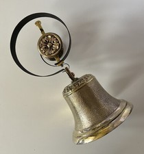 Restored Antique Old Victorian Brass Servants Butler Bell Pull Door Shop (SB308)