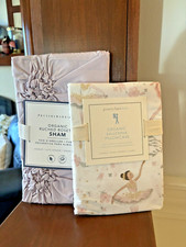 Pottery Barn Organic Ballerina Dance pillowcase cover girl ballet Sham Set .