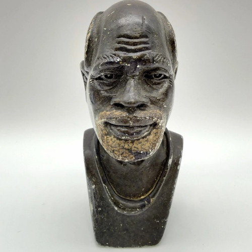 Vintage carved stone african - carved,