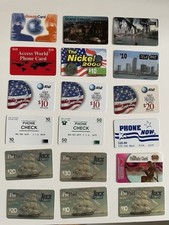 Joblot Vintage 1990s American USA ? Phone Cards Retro Film Prop British Rare (U)