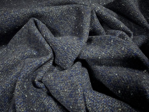 Metallic wool tweed fabric - metallic,