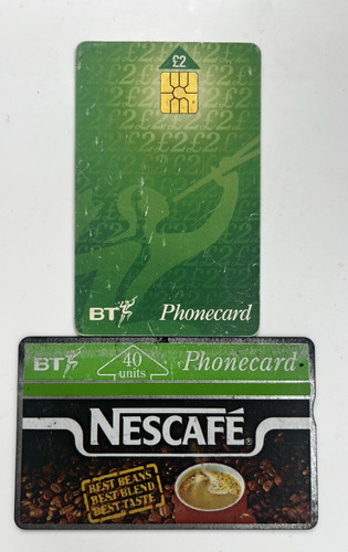 Two vintage phonecards - vintage, bt
