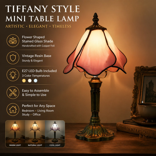 Tiffany table lamp flower - tiffany,