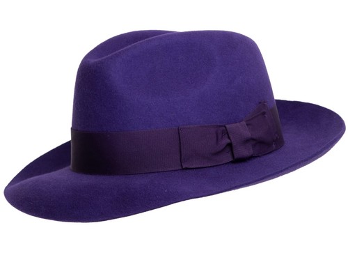 Gents purple 100 wool hand - purple,