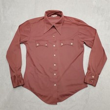Vintage Shirt Mens 40 Brown