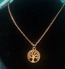 Tree of life necklace gold Finish 20in chain