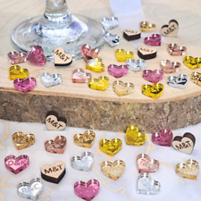Personalised Love Hearts Wedding Table Decorations Heart Wedding Table Scatter