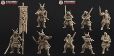 Kyoushuneko Miniatures Samurai Swordsmen X20 28mm/32mm Scale -NO BASES-