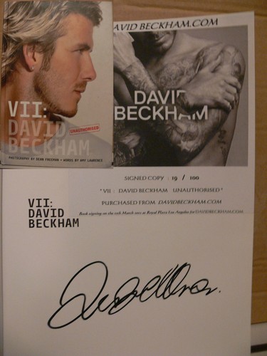 David beckham signed book - beckham,