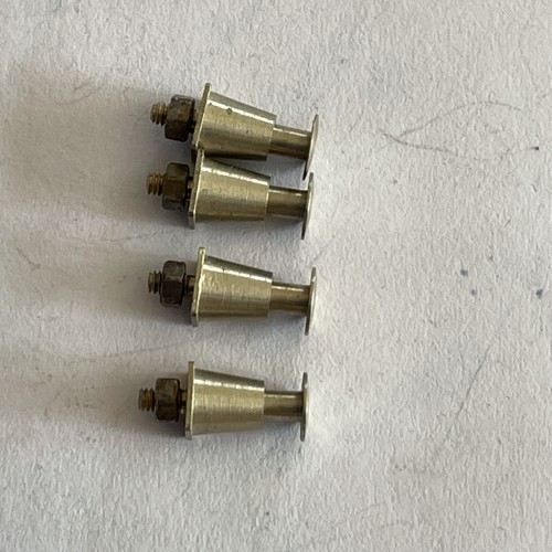 4mm turned brass loco buffers - loco,