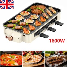 1600W Smokeless Electric Barbecue Grill 2 in 1 Indoor BBQ Griddle Hot Plate UK