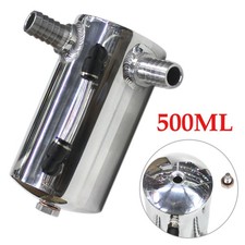 0.5L Aluminum Car Engine Oil Catch Tank Durable Breather Reservoir Can 19mm 3/4"