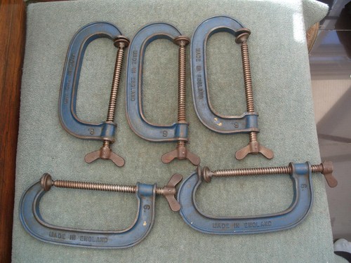 Five record g clamps - five,