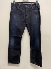 GAS COLLECTION ZIP-POCKET JEANS PURE COTTON IN NAVY DENIM W32 L34 BNWT 9209