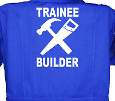 Trainee Builder Overall Children's, Kids, Coverall, Boilersuit, Blue Red 1-8yrs 