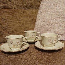 royal doulton norfolk pattern Cups And Saucers x 3