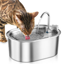 Cat Water Fountain for Drinking: 3.2L/108oz Cat Fountain - Stainless Steel Pet