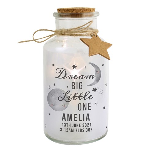 Led glass jar dream big - jar,