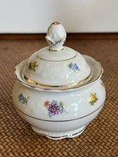 Bavaria Schumann Germany Dresden Flowers Sugar Bowl With Lid