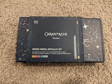 Caran d'Ache cosmic Metallic 10 colour pencils & 10 pastels limited edition