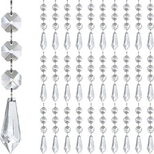 30x Snowflake Crystal Christmas Ornaments Hanging Pendants Xmas Tree Decorations